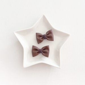 Girl Hair Clip Bow Leather Pair Christmas (GHP9585)